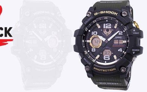 卡西欧 G-Shock Mudmaster 坚韧太阳能 GSG-100-1A3 男士手表