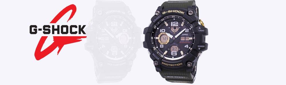 卡西欧 G-Shock Mudmaster 坚韧太阳能 GSG-100-1A3 男士手表