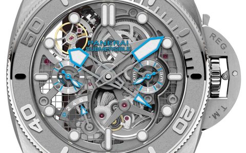 沛纳海潜水型ECOPGAEA陀飞轮GMT 50MM迈克号角版
