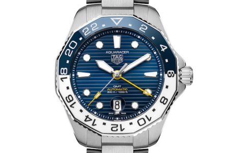 蓝白陶瓷圈！TAG Heuer Aquaracer Professional 300 GMT两地时间腕表