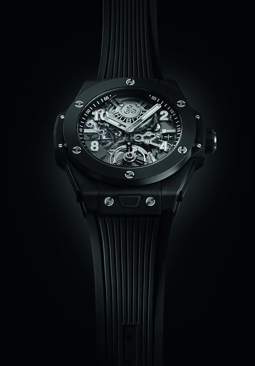 HUBLOT - 开创高性能复杂功能腕表的全新面貌宇舶大爆炸系列魔力黑陶瓷陀飞轮腕表