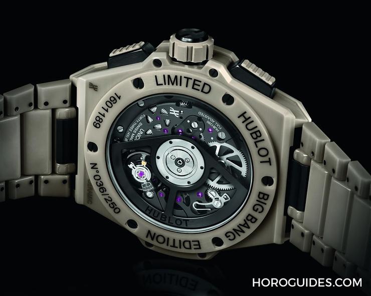 HUBLOT - 穿出正装清爽感HUBLOT Big Bang Integrated彩色陶瓷链带计时码表