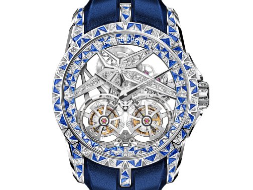 罗杰杜彼Excalibur Superbia系列600颗白色钻石和蓝宝石全钻腕表