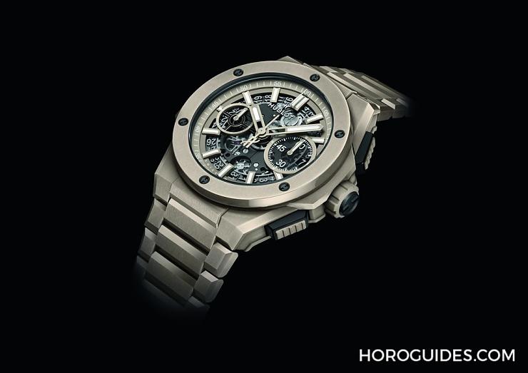 HUBLOT - 穿出正装清爽感HUBLOT Big Bang Integrated彩色陶瓷链带计时码表