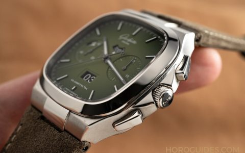 好Funky的复古表！格拉苏蒂原创Seventies Chronograph墨玉绿面盘