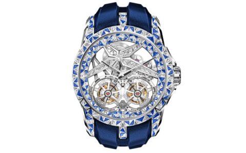 罗杰杜彼Excalibur Superbia系列600颗白色钻石和蓝宝石全钻腕表