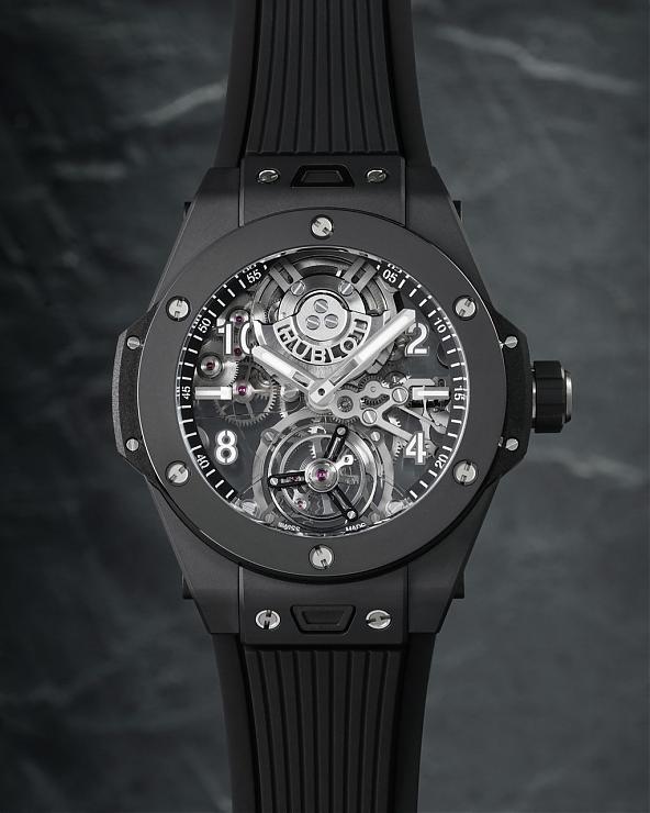 HUBLOT - 开创高性能复杂功能腕表的全新面貌宇舶大爆炸系列魔力黑陶瓷陀飞轮腕表