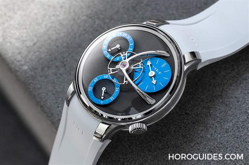 MB&F - 最有感的科幻亮眼配色，MB&F LM Split Escapement EVO冰蓝面