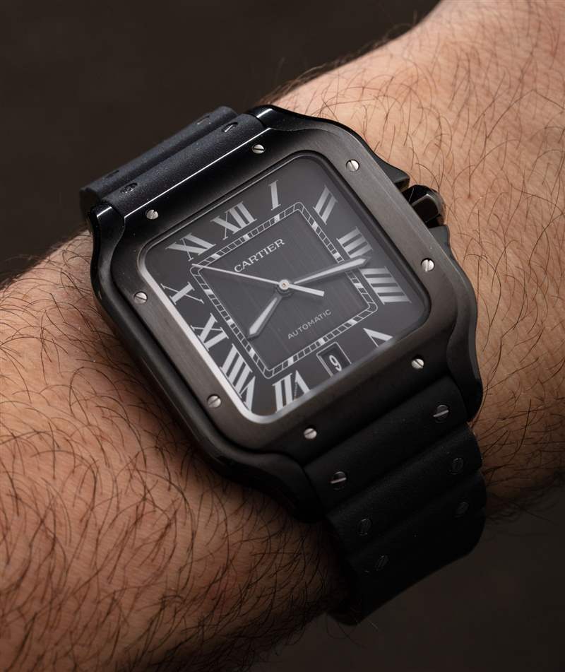 动手：卡地亚桑托斯黑色 aDLC WSSA0039 手表
