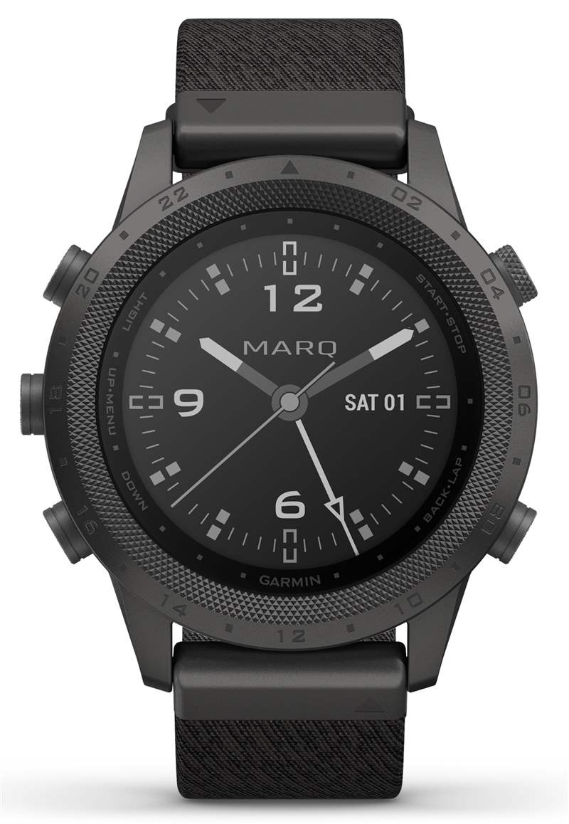 Garmin MARQ Commander Smartwatch 包括数据擦除按钮，可实现最大程度的隐身性