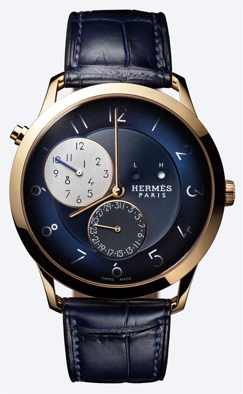 Hermès 'Slim d'Hermès' GMT 手表