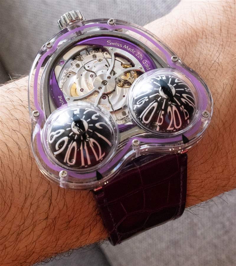 动手操作：MB&F HM3 Frog X Purple Watch