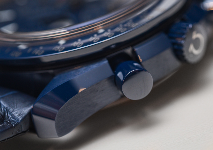 欧米茄超霸系列'月之蓝面' 蓝色陶瓷表壳月相腕表