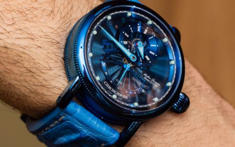 Chronoswiss Flying Grand Regulator Open Gear ReSec “Blue Note” 手表动手