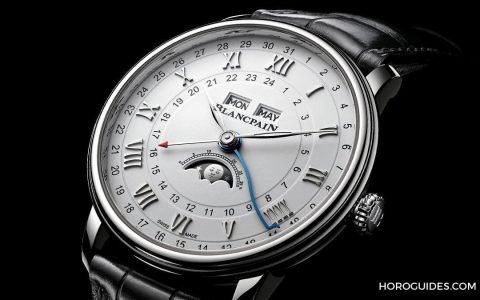 宝铂Villeret两地时间全日历腕表推出不锈钢新款