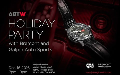 邀请aBlogtoWatch在洛杉矶与Bremont在Galpin Motors举行的假日派对