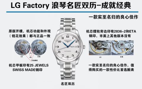 LG厂浪琴名匠双历全新升级做工怎么样,VS厂浪琴名匠