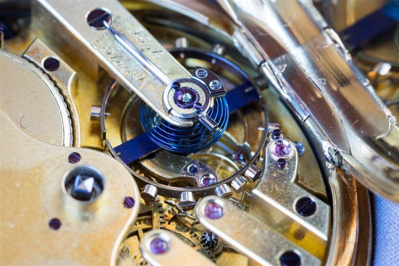 特写，机芯，Girard-Perregaux 怀表，1860 年。