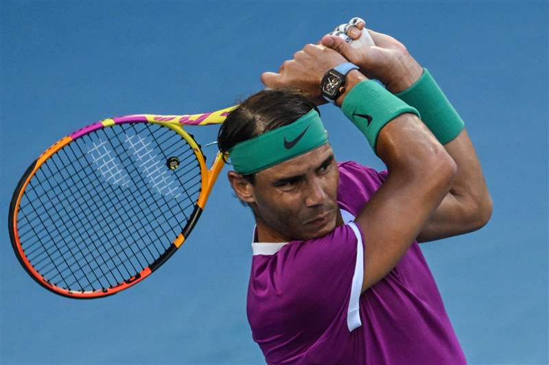拉法·纳达尔 (Rafa Nadal) 戴着他的 RM 手表参加澳大利亚网球公开赛
