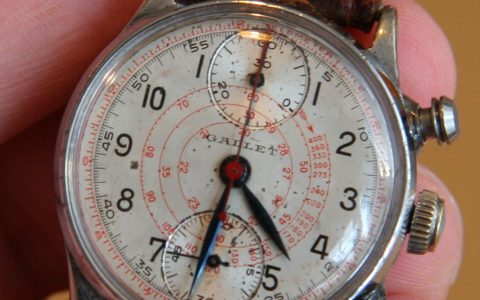 盘点1940年代的Gallet复古机械多功能计时手表