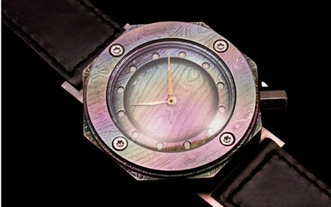 大马士革钢造就了角动量中的美丽时计彩色-TEC系列大马士革腕表