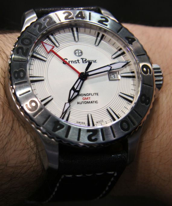 恩斯特-奔驰-计时-格林尼治标准时间-手表-白色