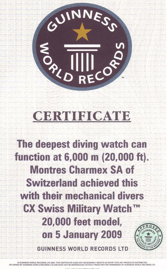 瑞士军事-20000英尺跳水运动员-吉恩人-世界纪录