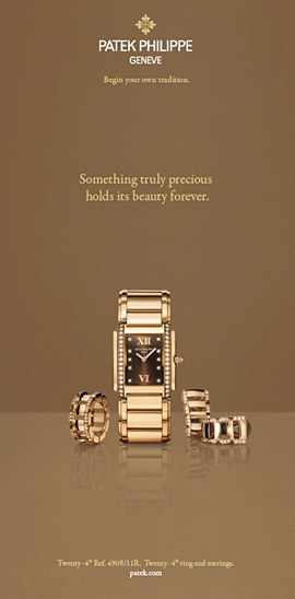 百达翡丽手表在新广告活动中提供出色的“接机线”