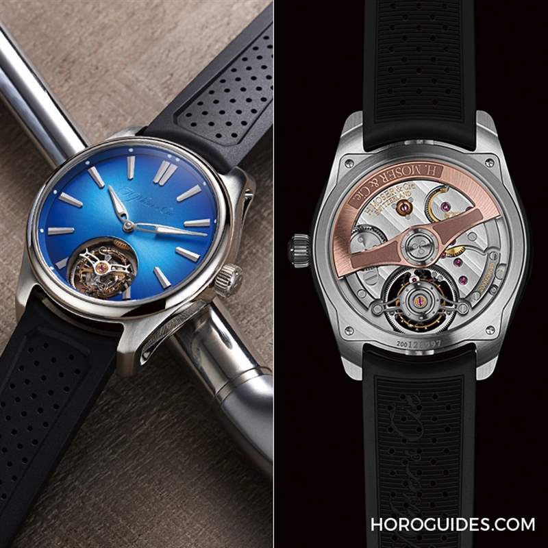 H. MOSER & CIE - 超醒目北极蓝面盘加持！ 亨利慕时开拓者系列表径40毫米新规格现身