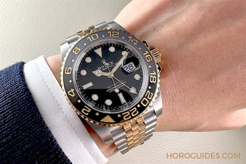 ROLEX - 劳力士GMT-Master II新款灰黑双色陶瓷圈黄金材质大器回归