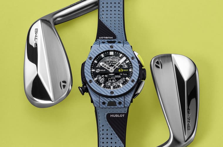 宇舶再替高尔夫球名将达斯汀强生打造“晴空蓝”新色Big Bang Golf手表