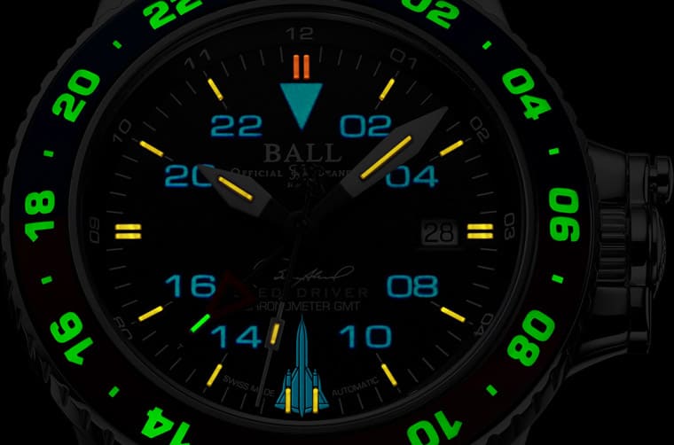 BALL WATCH AeroGMT Sled Driver蕴含夜光三地时间强大机能向美军传奇飞行员致敬