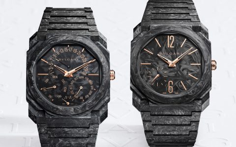 GWD 2023速报｜BVLGARI以锻造碳与玫瑰金全新演绎Octo Finissimo超薄万年历、超薄自动腕表