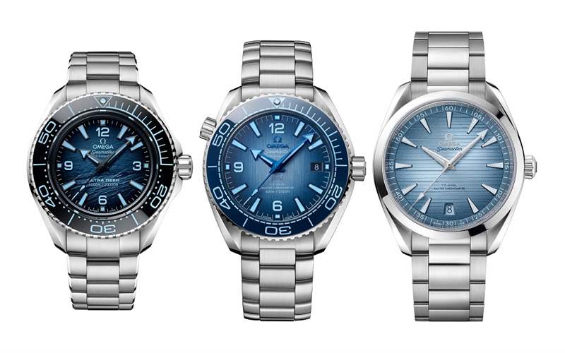 『新表』欧米茄推出8枚Seamaster 75th Anniversary Summer Blue海马系列75周年腕表：蓝色的变幻