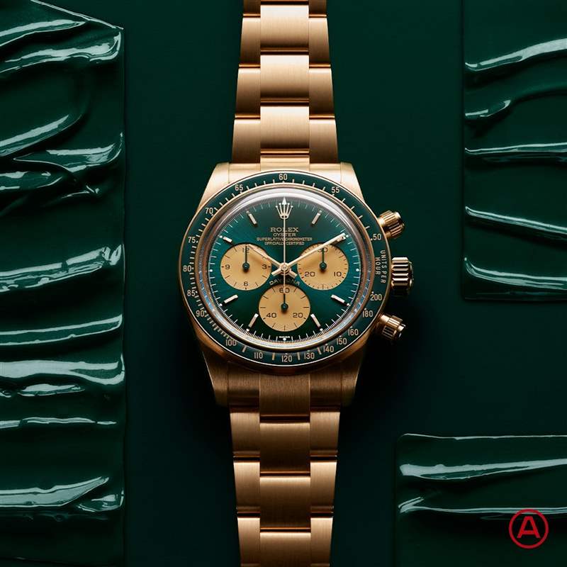 ROLEX绿金迪也改装？古董表友将Daytona 116508改成蜜糖绿复古风