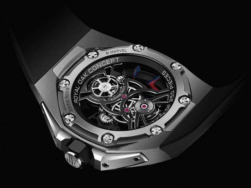 爱彼推出Royal Oak Concept Tourbillon Spider-Man蜘蛛侠主题镂空陀飞轮腕表