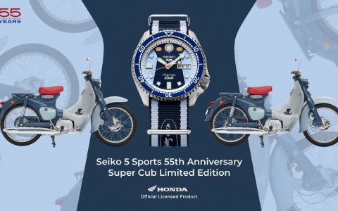 SEIKO第三款HONDA本田小狼联名表5 Sports系列化身经典摩托车