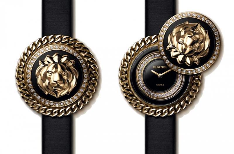 权威与力量的极致工艺香奈儿Mademoiselle Privé狮子钮扣腕表系列