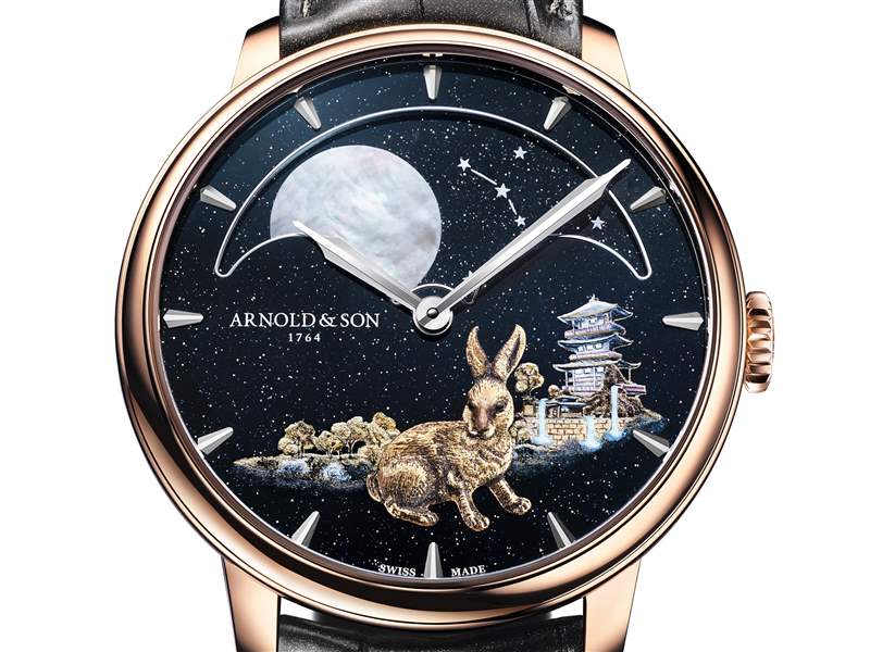 Arnold & Son推出Perpetual Moon Year of the Rabbit兔年主题月相腕表
