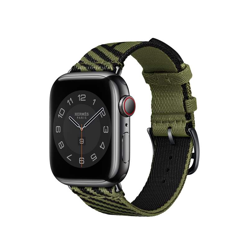 Hermès推出Apple Watch表带新作：马术链条元素，镂孔H图案