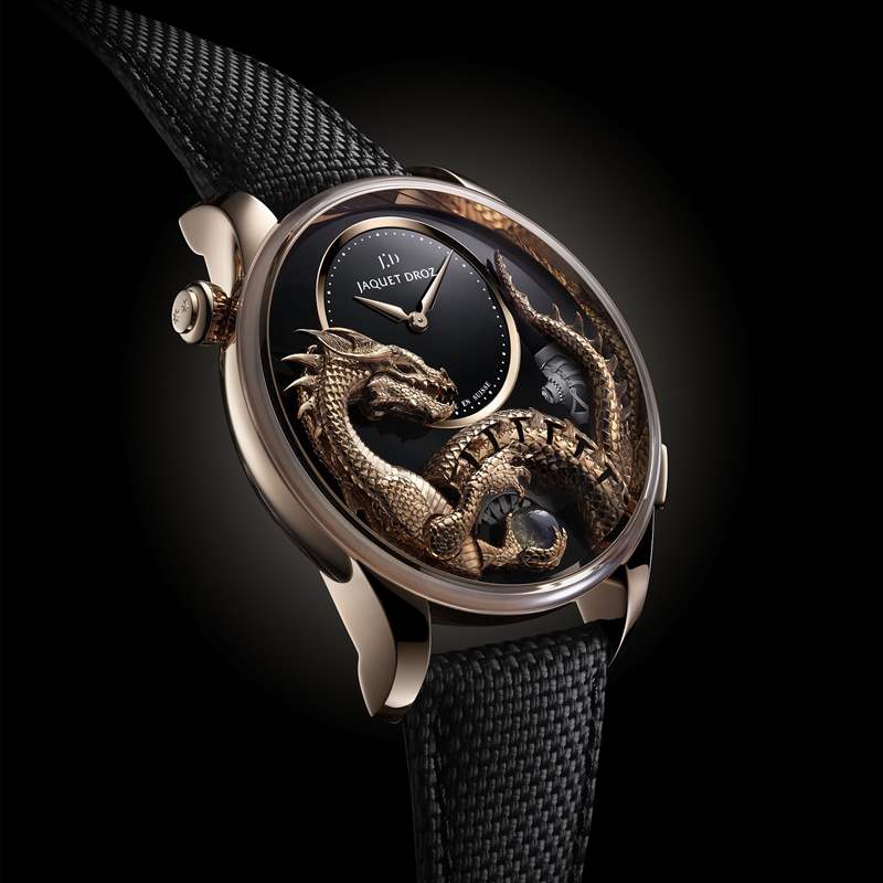 Jaquet Droz推出Dragon Automaton《指环王》巨龙主题腕表：手工金雕与机巧结构