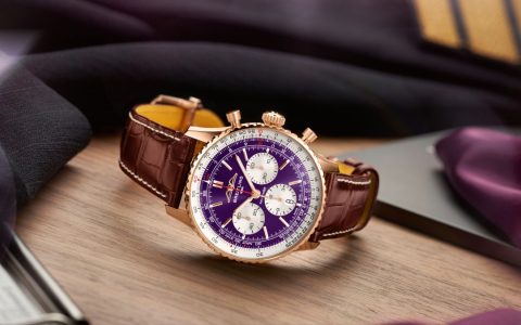 大势紫色贵气外露百年灵Navitimer B01台北101限量表