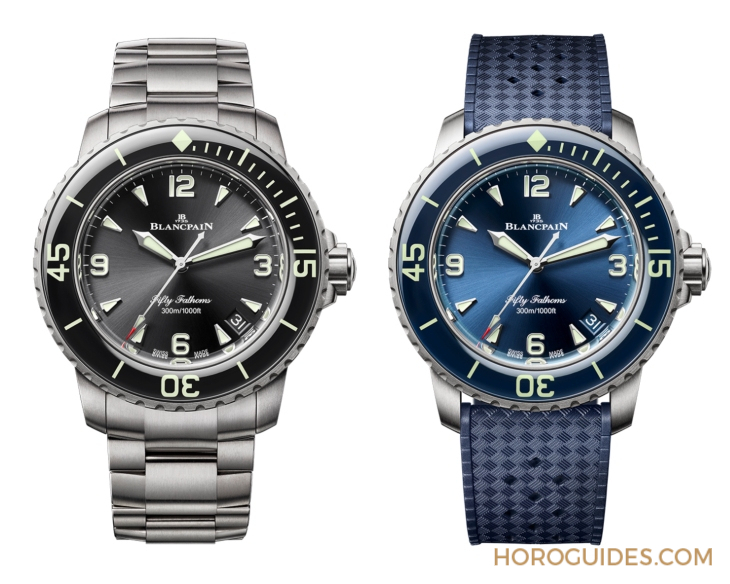 BLANCPAIN - 42mm新成员报到！ BLANCPAIN Fifty Fathoms 18K红金、23级钛金新款登场