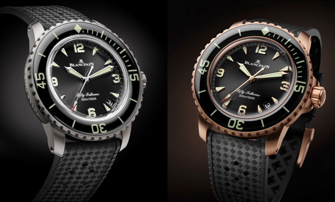 BLANCPAIN - 42mm新成员报到！ BLANCPAIN Fifty Fathoms 18K红金、23级钛金新款登场