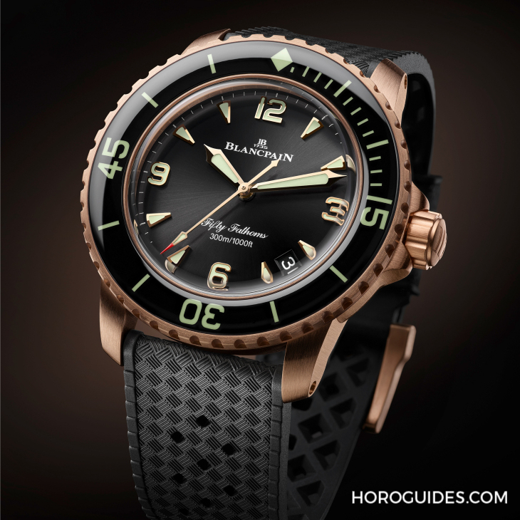 BLANCPAIN - 42mm新成员报到！ BLANCPAIN Fifty Fathoms 18K红金、23级钛金新款登场