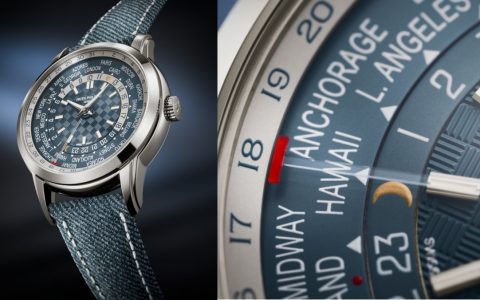 首创日期显示与当地时间同步，新一代世界时间腕表｜PATEK PHILIPPE Ref. 5330G-001蓝灰面