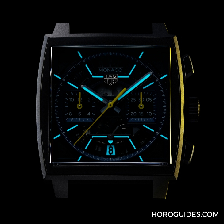 TAG HEUER - MONACO - CBL2188. FT6261 - 深蓝上阵！ TAG HEUER Monaco镂空计时码表再添新成员