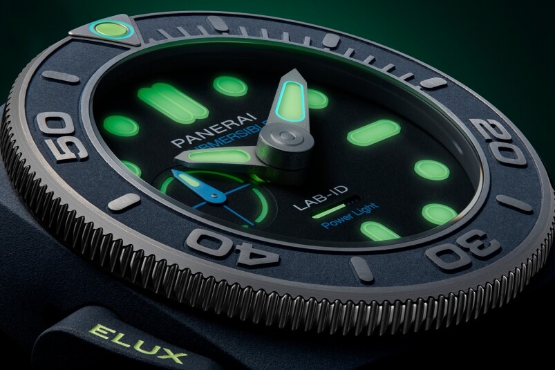 夜光功能新高度！ Panerai全新Submersible Elux LAB-ID腕表 以纯机械一键开关发光系统